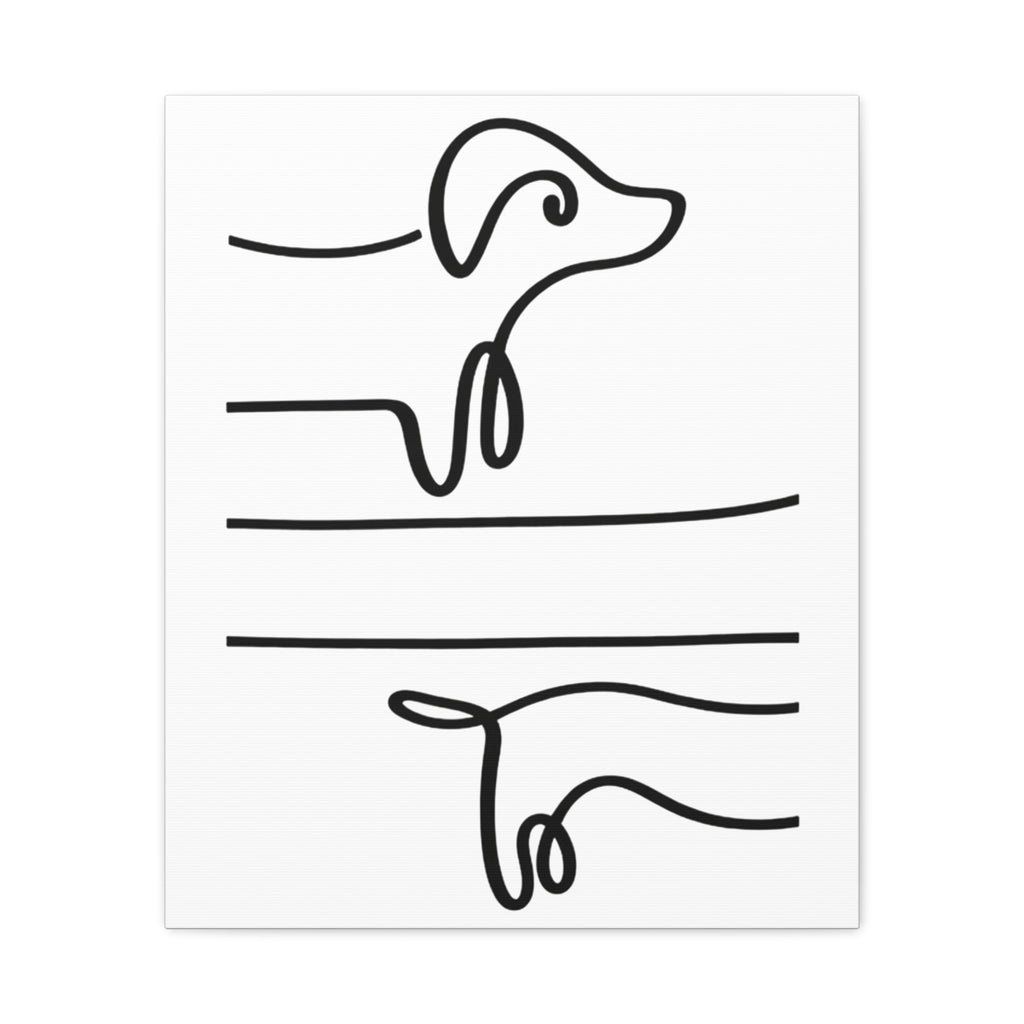 Minimal Line Dog — Modern Pet Wall Art