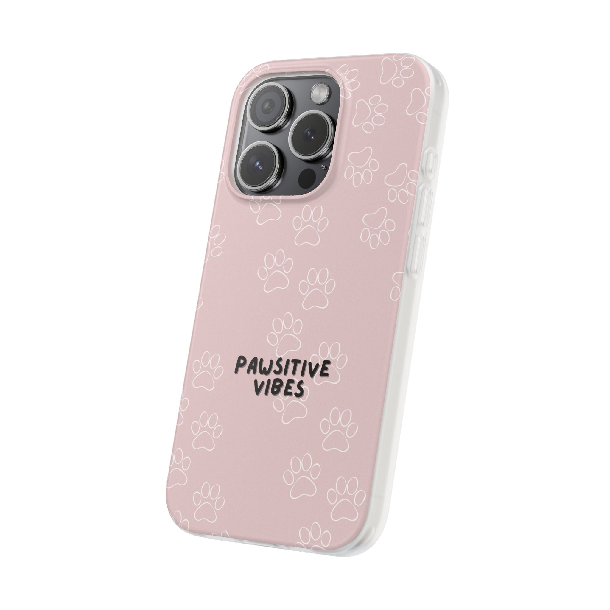 Pawsitive Vibes Pink Phone Case