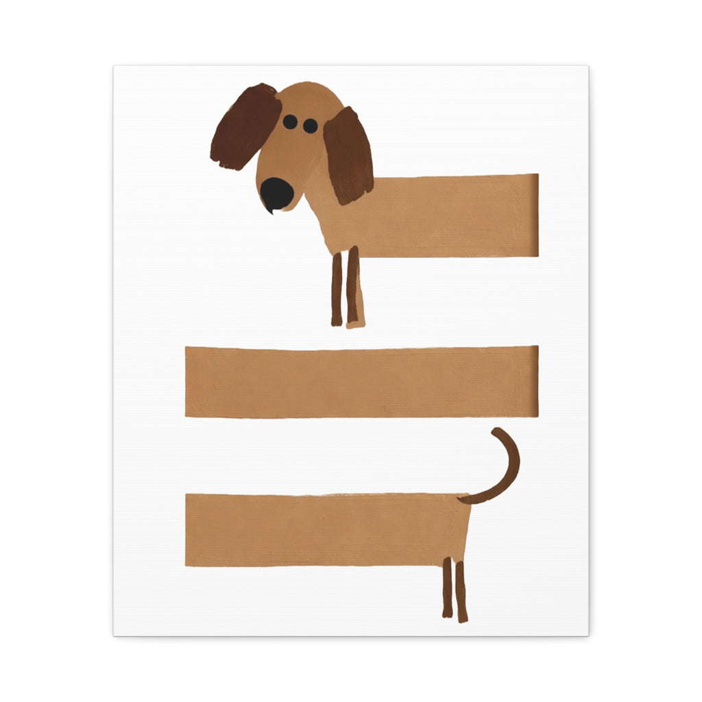 Lilttle Stripe Pup — Modern Pet Wall Art