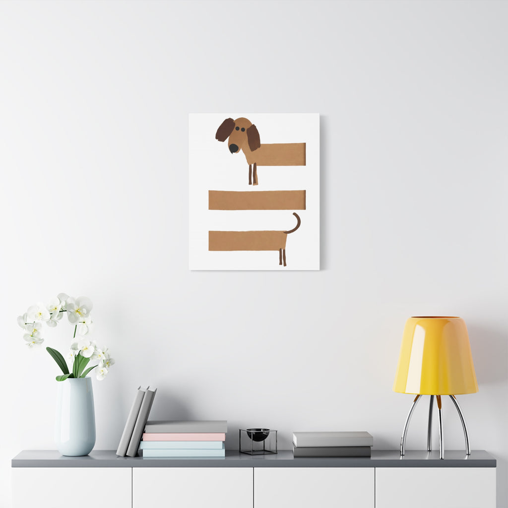 Lilttle Stripe Pup — Modern Pet Wall Art