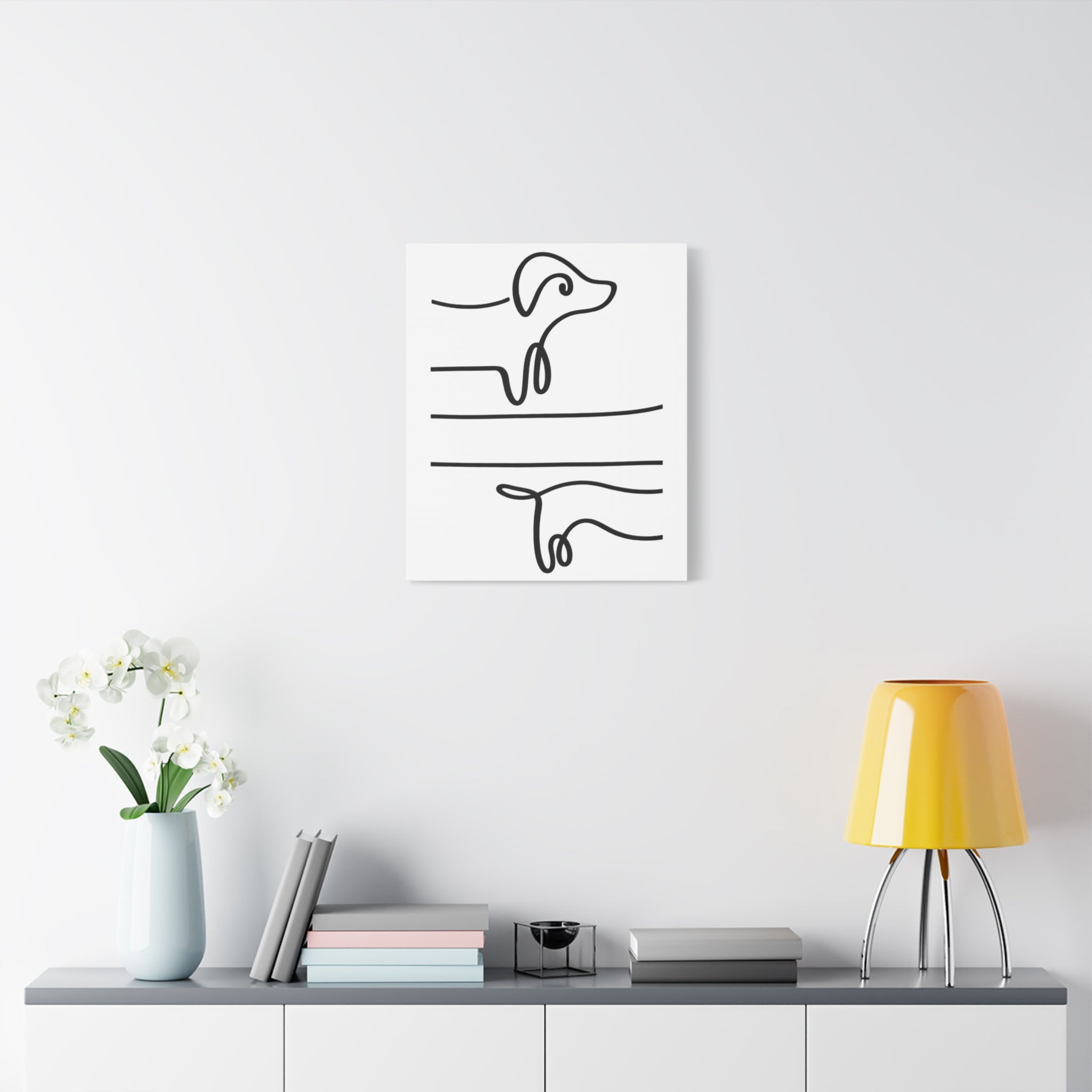 Minimal Line Dog — Modern Pet Wall Art