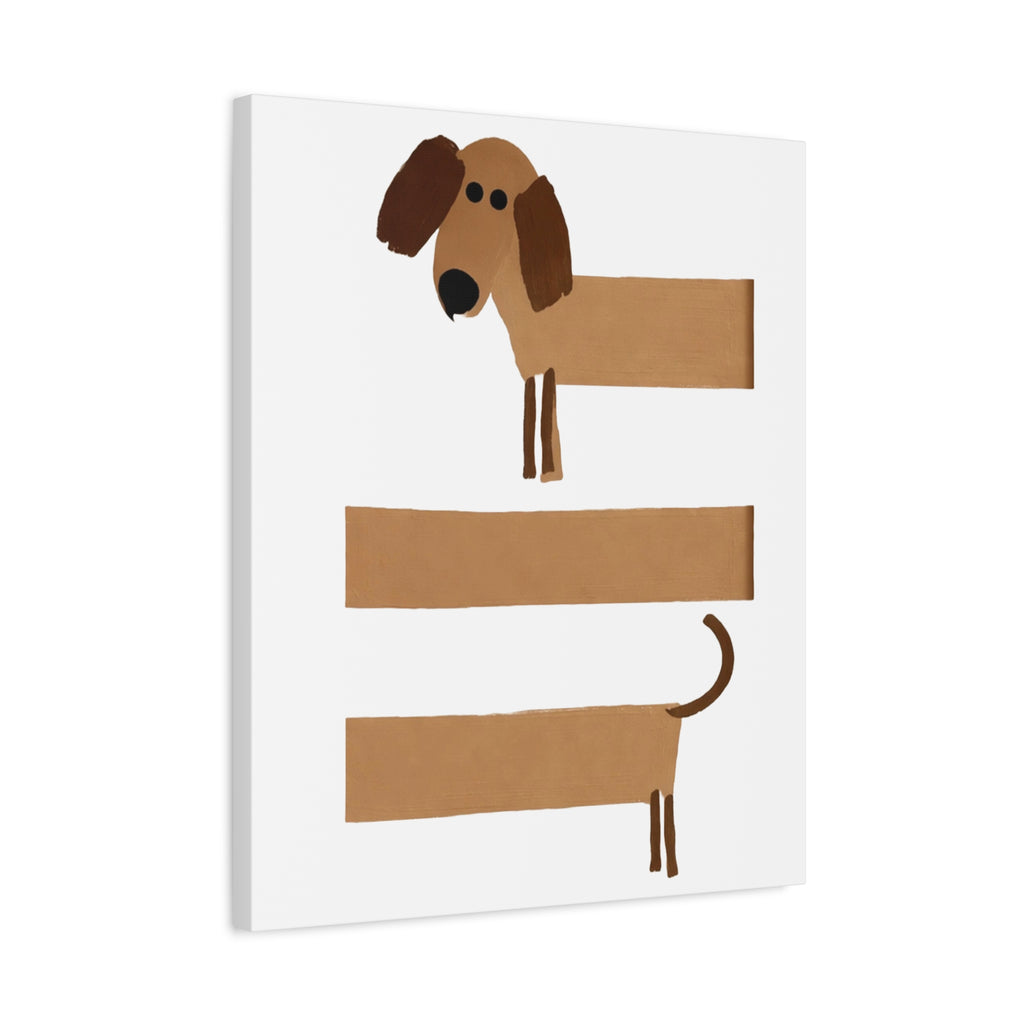 Lilttle Stripe Pup — Modern Pet Wall Art
